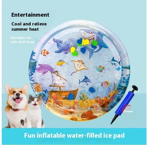 Summer Cooling Pet Water Bed Cushion Ice Pad Dog Sleeping Square Mat