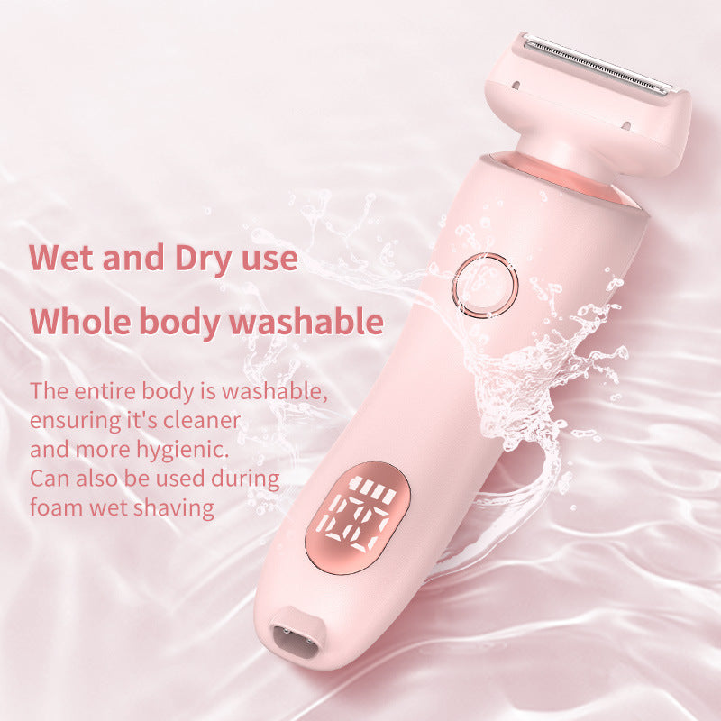 2 In 1 Hair Removal Epilator USB Rechargeable Trimmer Women Body